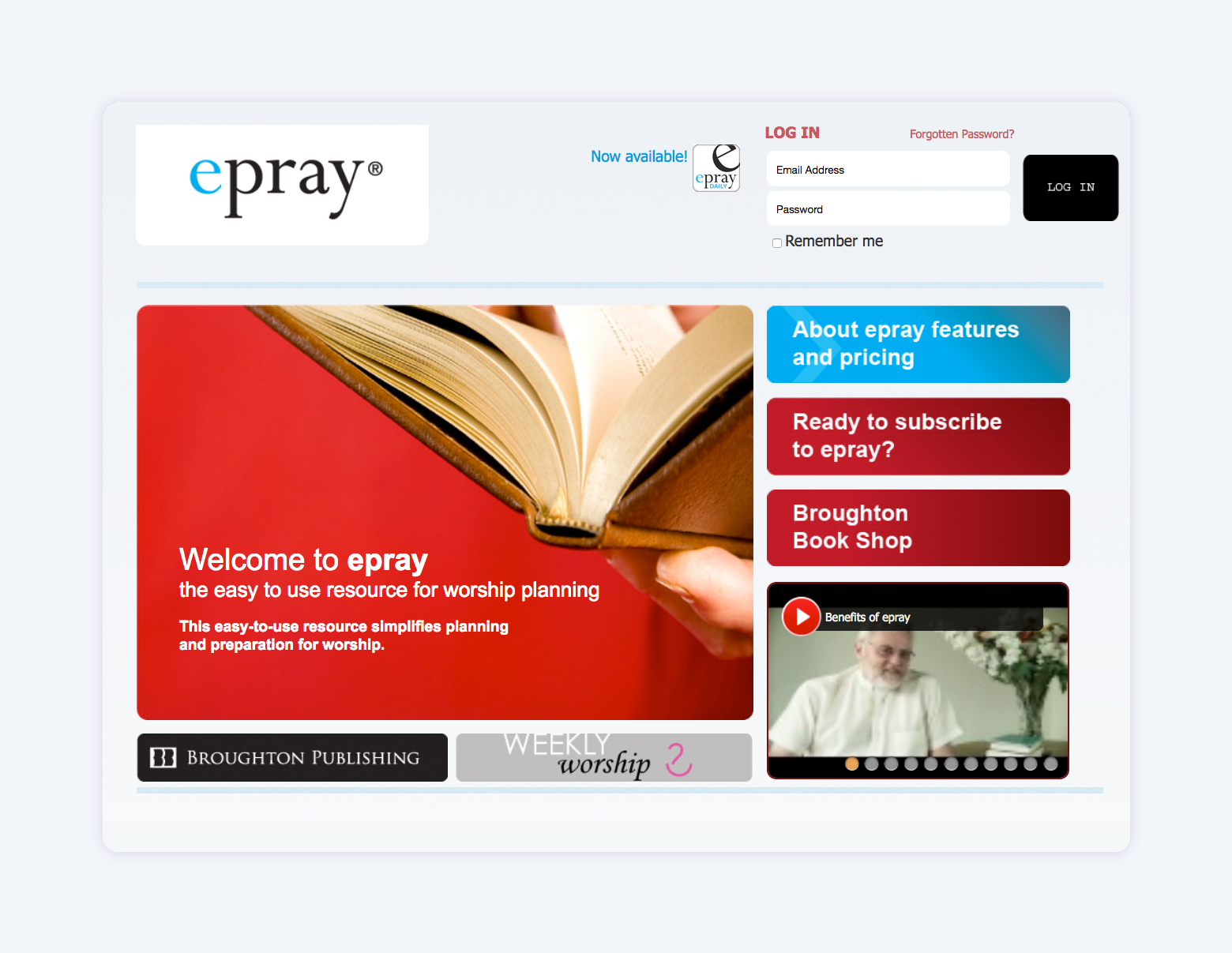 ePray: Online Service Creator