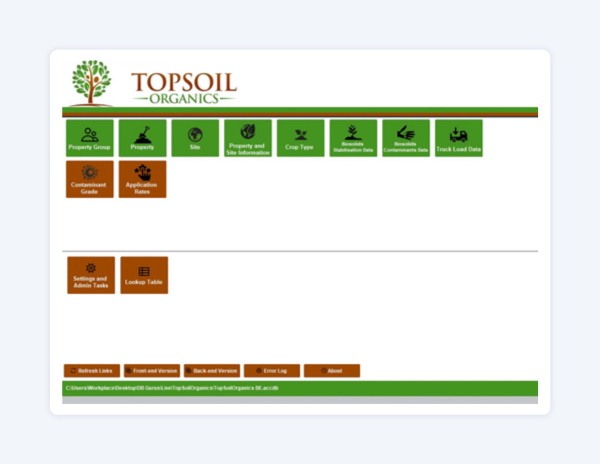 Topsoil Organics: Access Database and Web Portal